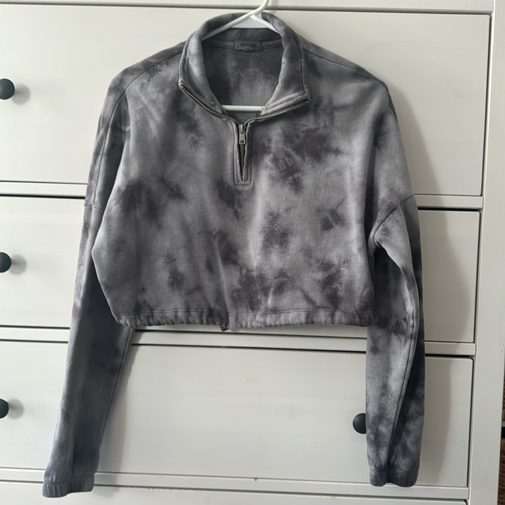 Garage tie dye cropped crew neck